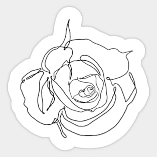 Rose Flower one line art Sticker